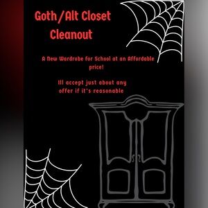 Brand new or barely worn Alt/Gothic style clothing